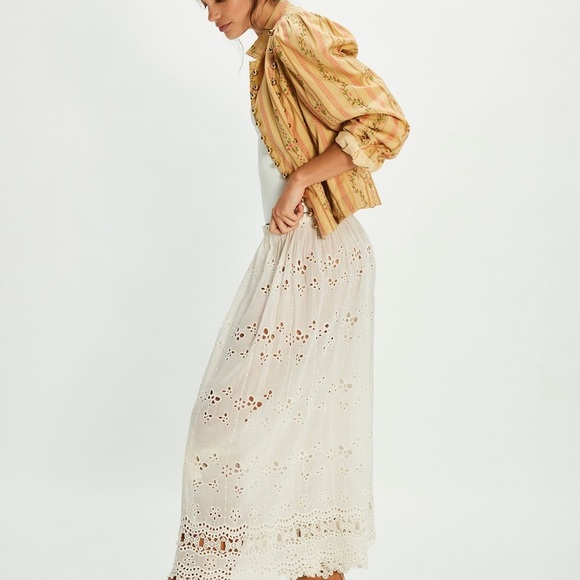 nwot free people sorel cottage jacket in golden medium sold out - Picture 3 of 16